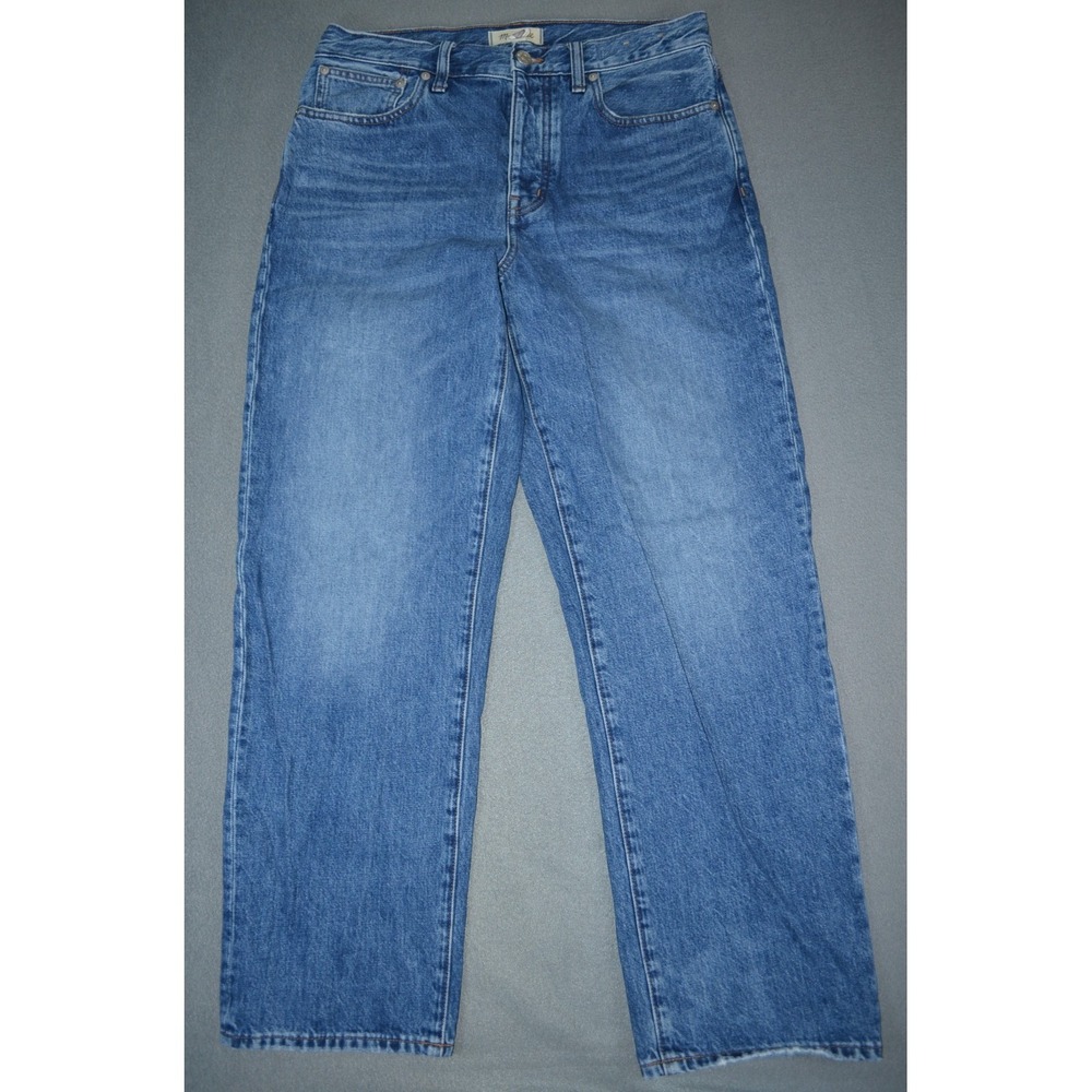 Madewell Jeans Womens 28 Low-Slung Baggy Straight Leg Wide Denim 100% Cotton
